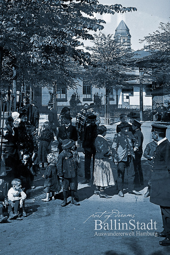 Historisches Foto aus der Auswandererzeit im Hochformat