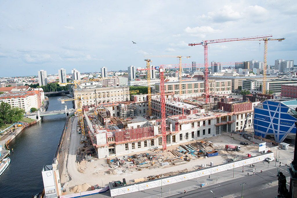 Baustelle des Stadtschlosses an der Spree