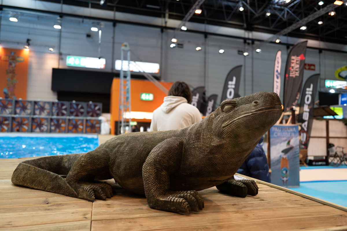 Skulptur eines Komodowarans