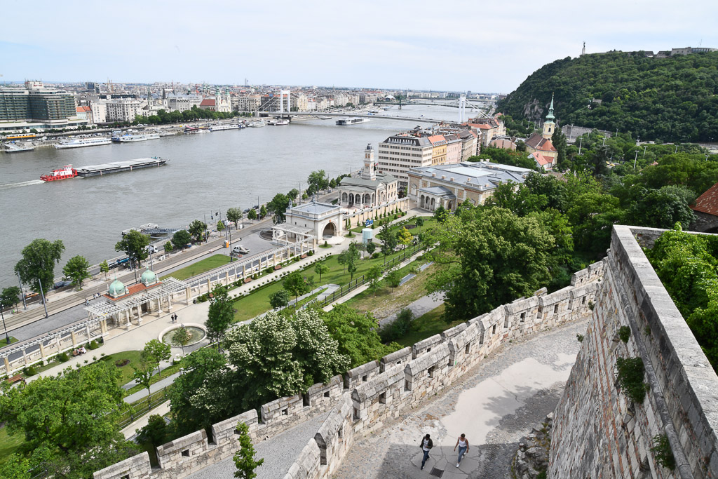 Blick von der Burg auf die Donau und die Stadt