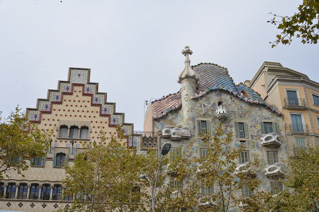 Casa Amatller und Casa Batlló nebeneinander am Passeig de Gràcia