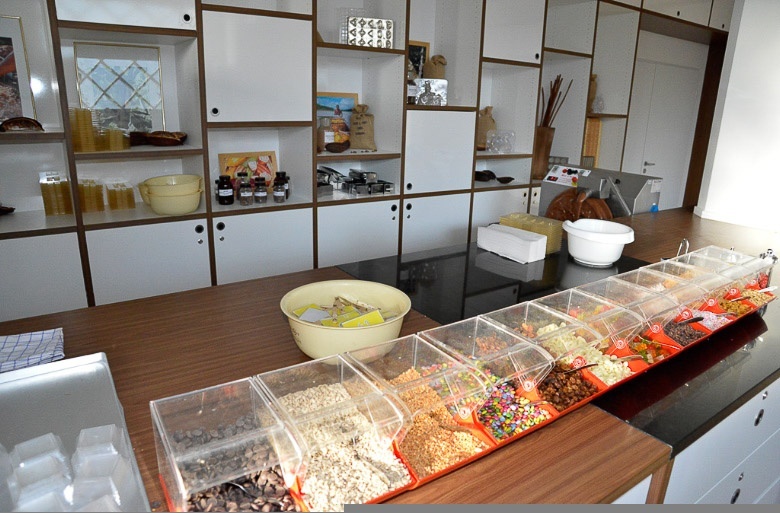 Theke mit Zutaten