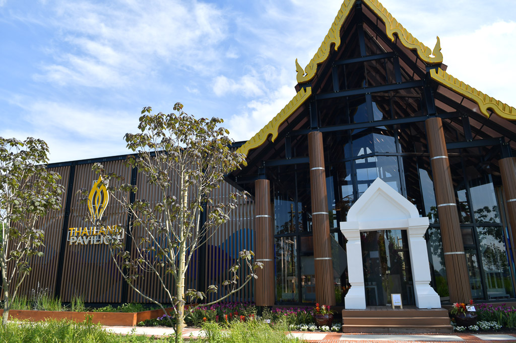 Der Pavillon von Thailand mit Tempeldach