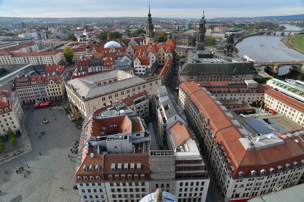 Blick von der Kuppel über Dresden