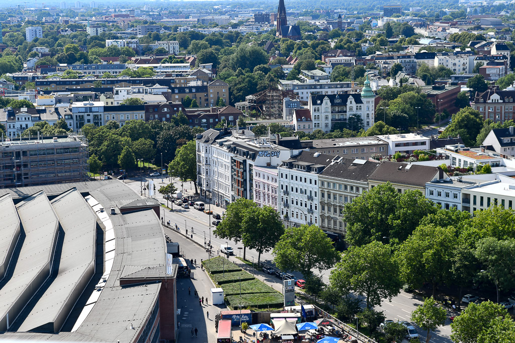 Blick über die Stadt vom Bunker
