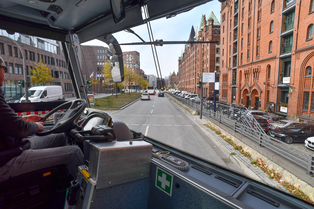 Fahrt durch die Speicherstadt