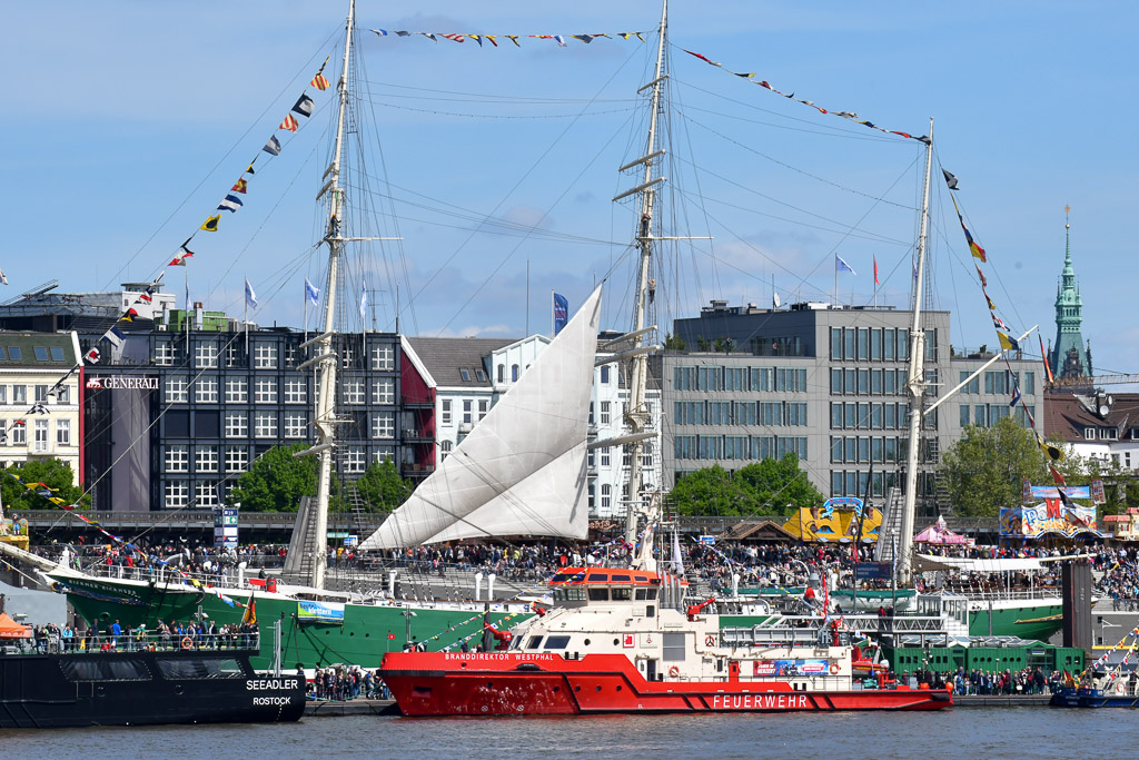 Großsegler im Hamburger Hafen
