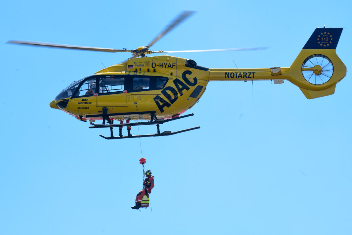 Hubschrauber bei der Vorführung