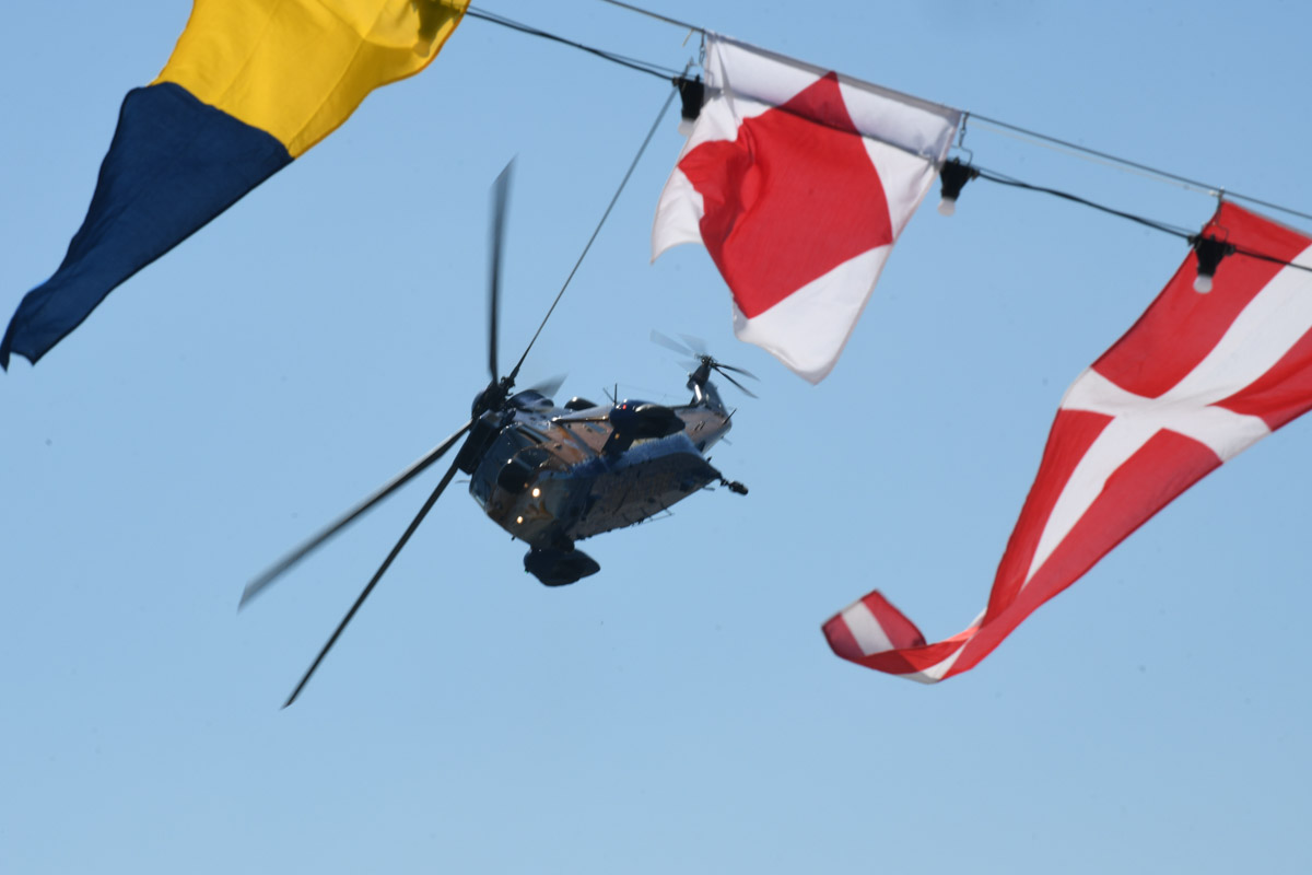 Hubschrauber bei der Vorführung