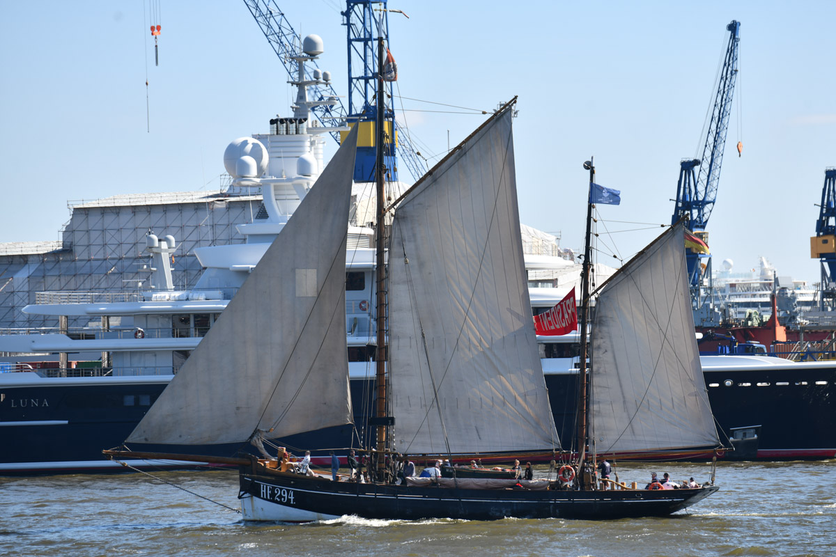 Segelschiffe auf der Elbe