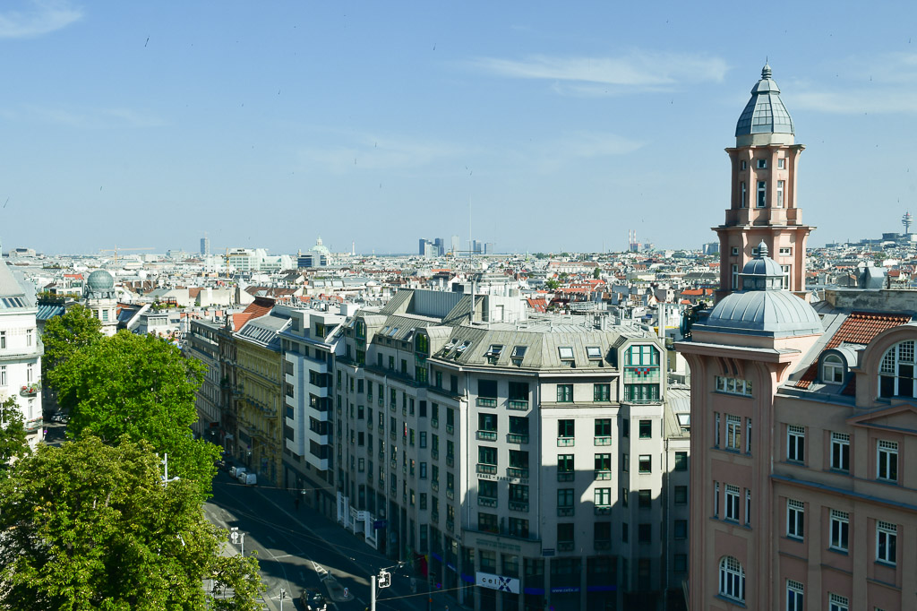 Blick vom Dach auf Wien