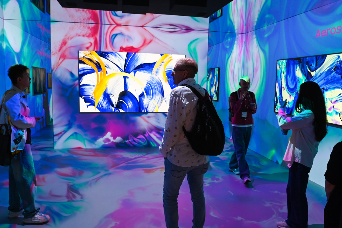 Bildschirm mit Kunstmotiv