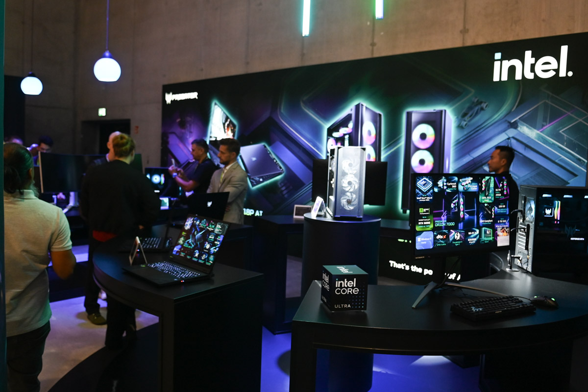 Gaming-Hardware am Messestand