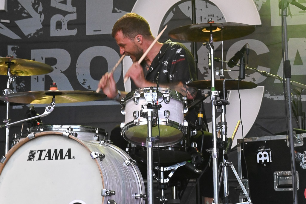Schlagzeuger im Radio Bob Rockcamp