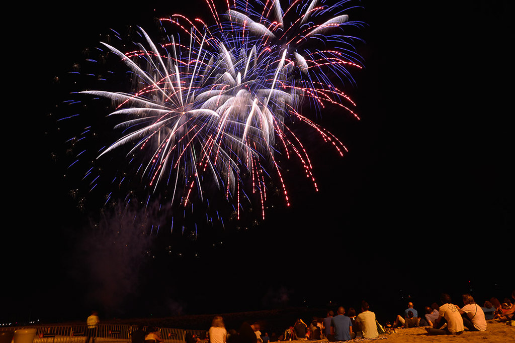 Feuerwerk über der Stadt