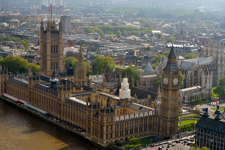 Parlament und Big Ben von oben