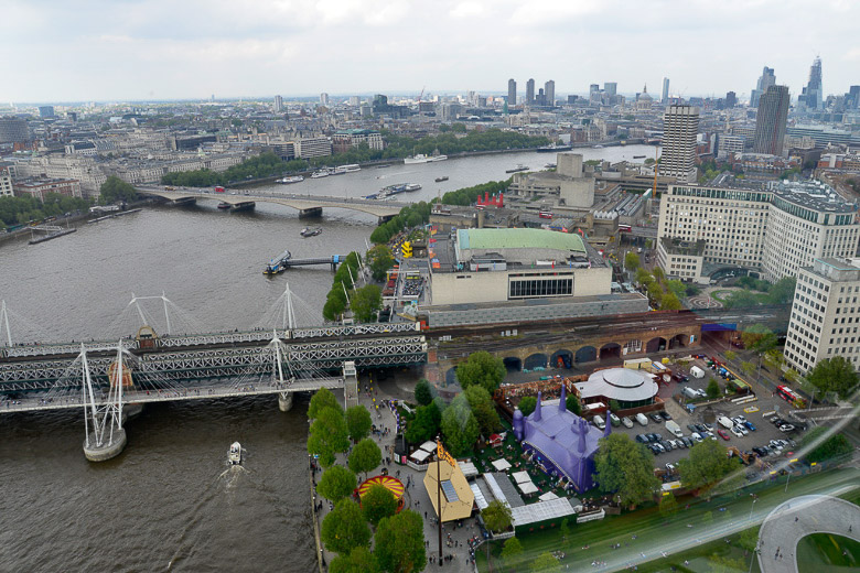 Blick auf Themse und Brücken