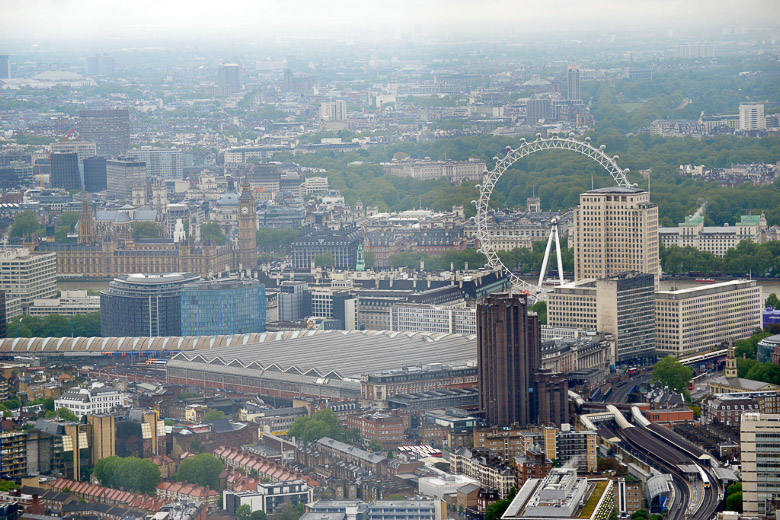 Blick über die Stadt aus der Gondel