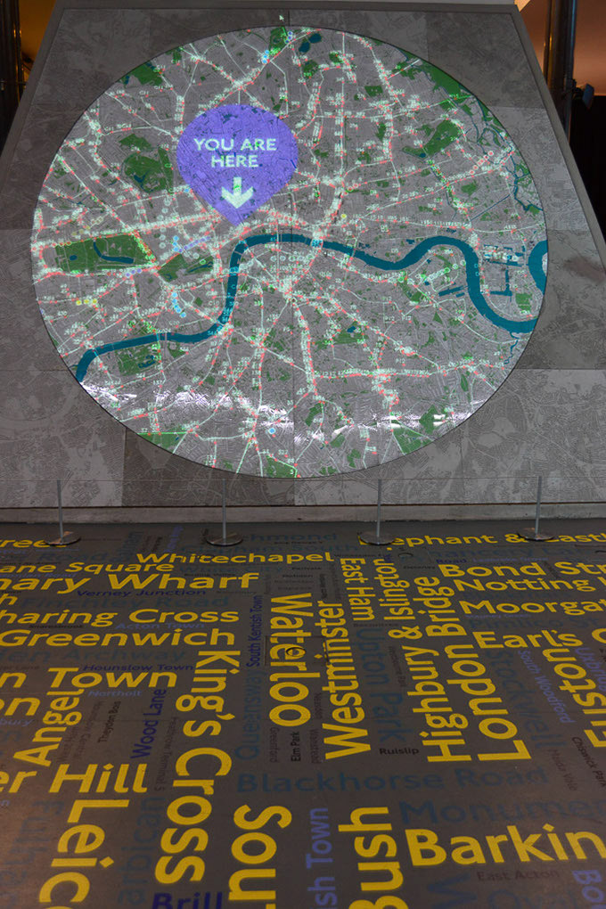 Bodenkarte von London im Hochformat