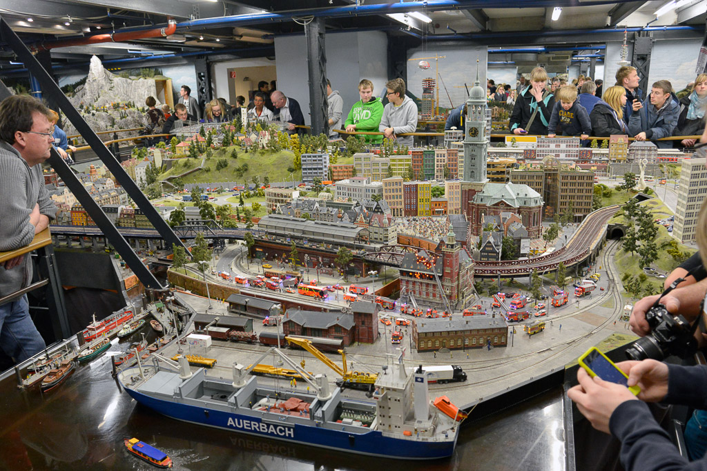 Hafen und Speicherstadt im Modell