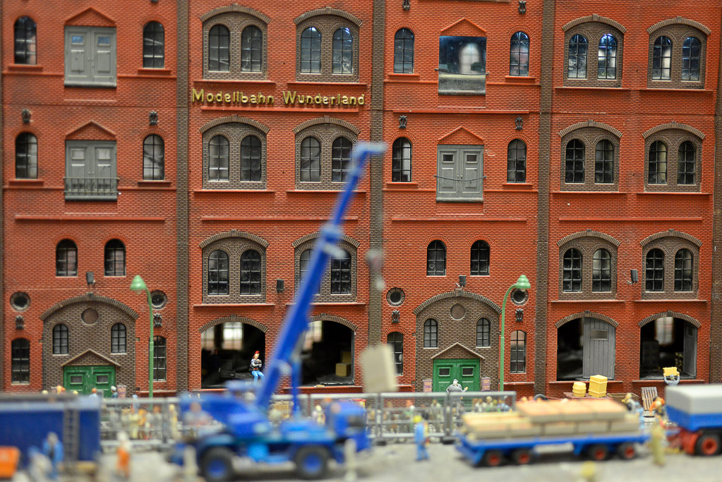 Hafen und Speicherstadt im Modell