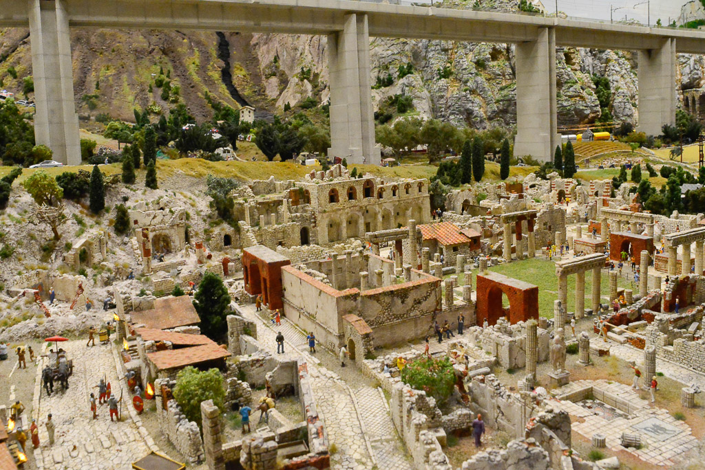 Italienische Stadt im Modell