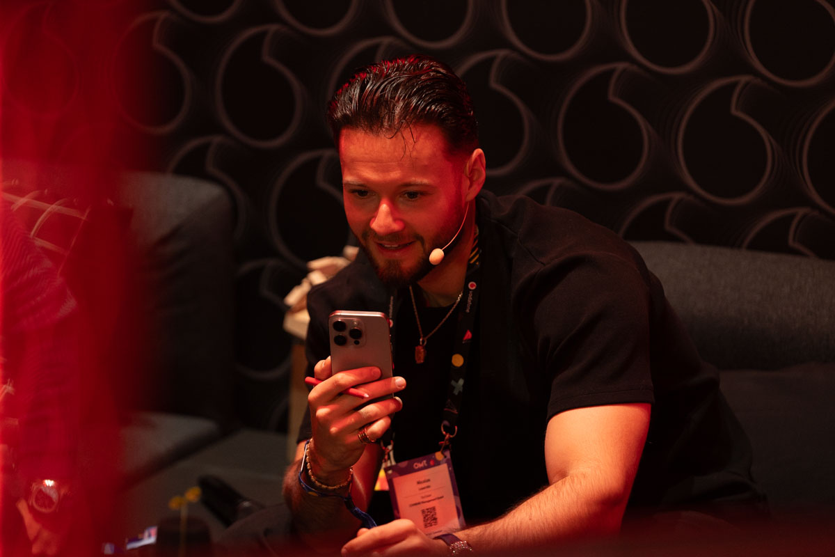 Selfie im Backstage-Bereich