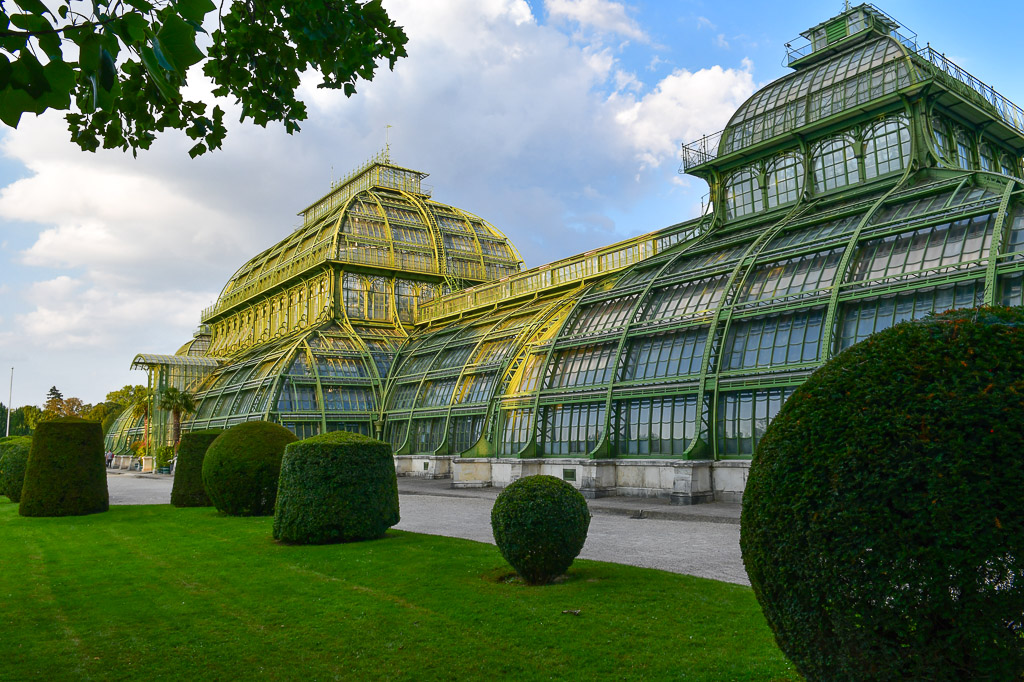 Palmenhaus mit Stahlkonstruktion