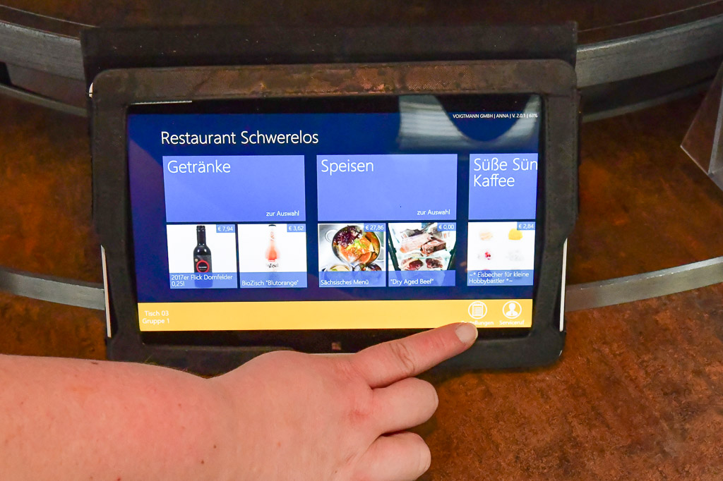 Bestellung per Tablet am Tisch