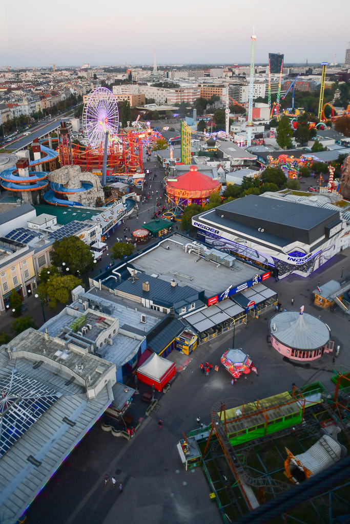 Blick auf den Prater im Hochformat