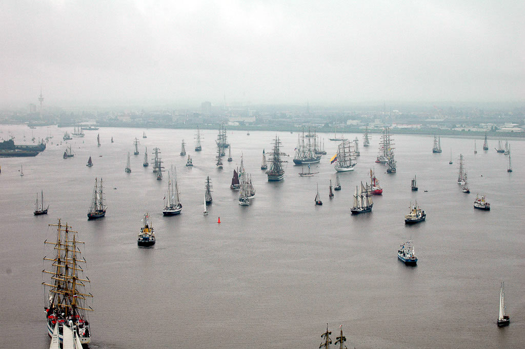 Windjammerparade auf der Weser