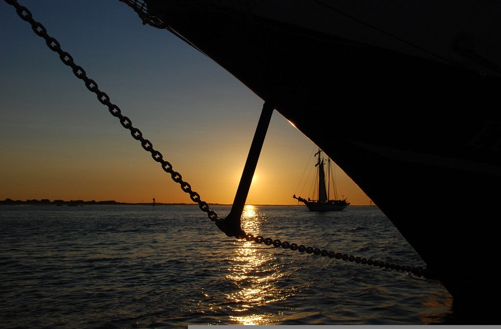Anker im Sonnenuntergang