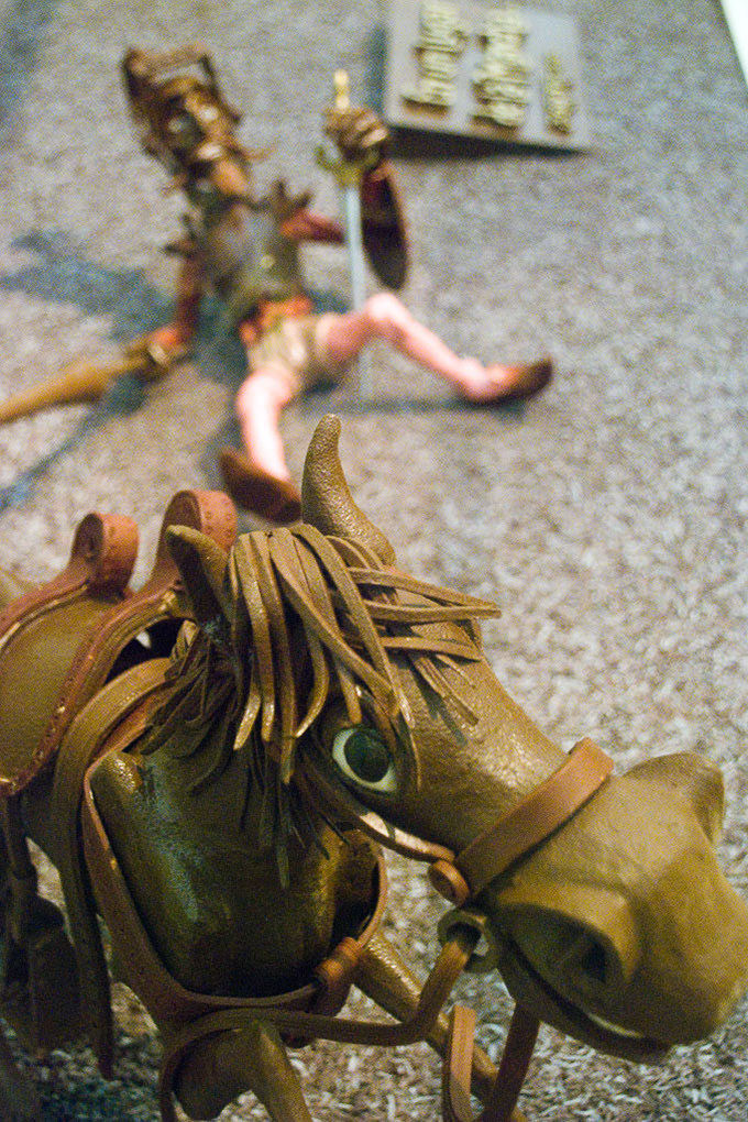 Schokoladenfigur eines Reiters mit Pferd