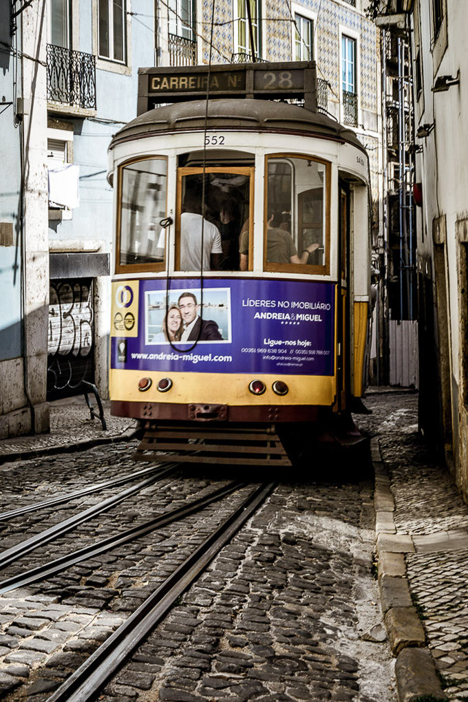 Tram auf der Steigung