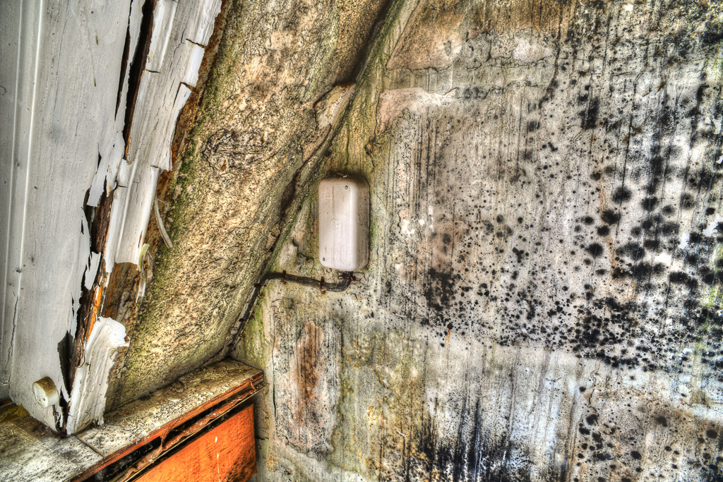Verfallener Raum mit Fenster