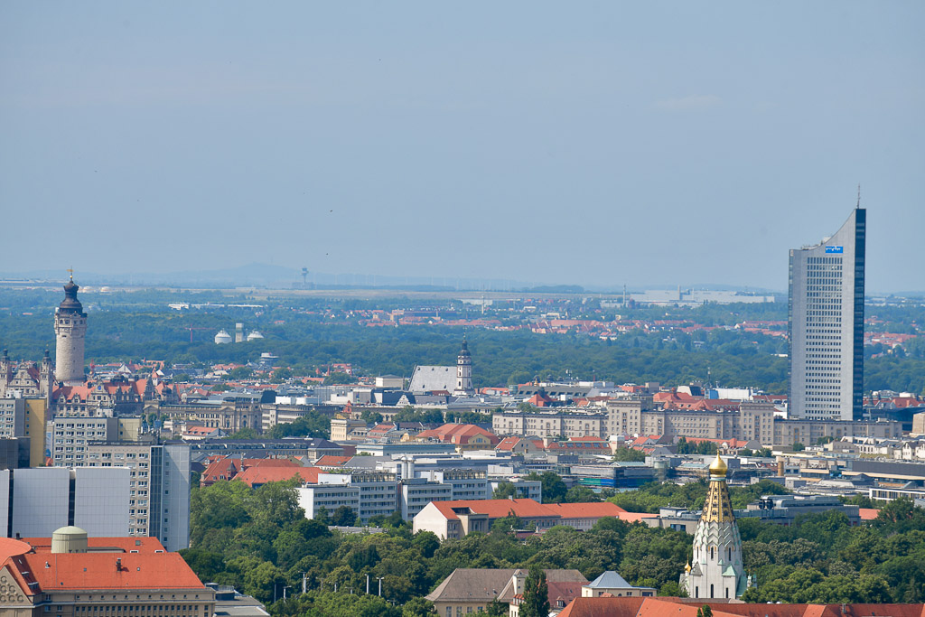 Blick über Leipzig vom Denkmal