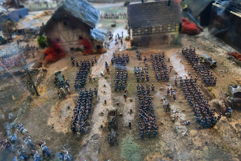 Diorama mit Dorf Probstheida