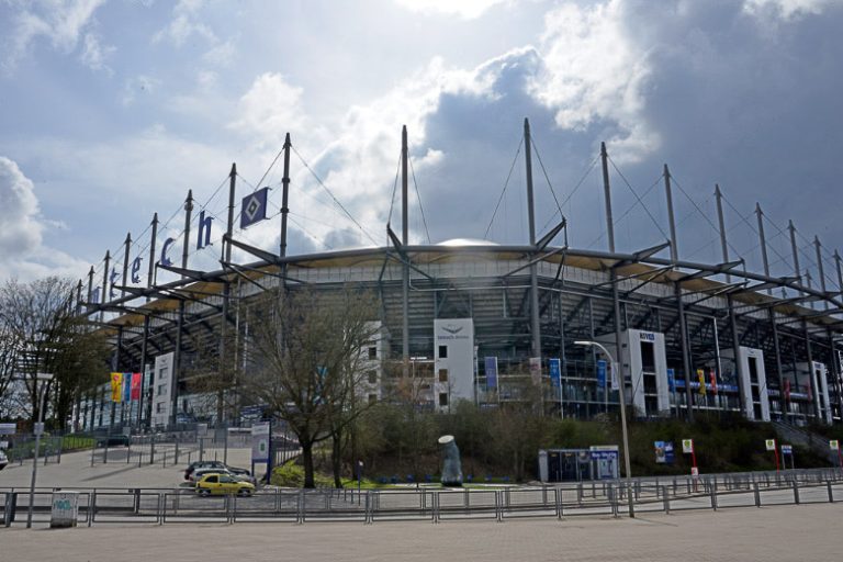 Außenansicht des Volksparkstadions