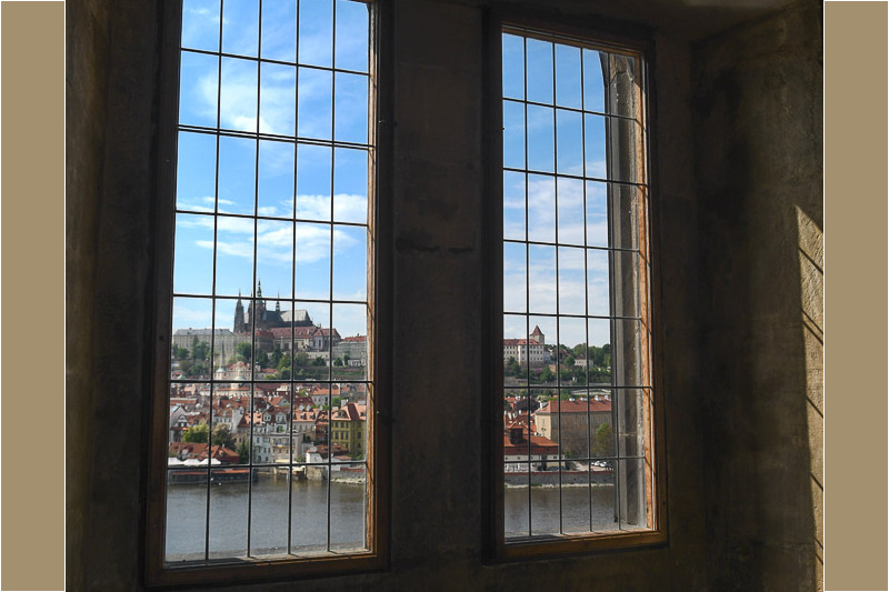 Blick aus einem Fenster im Turm