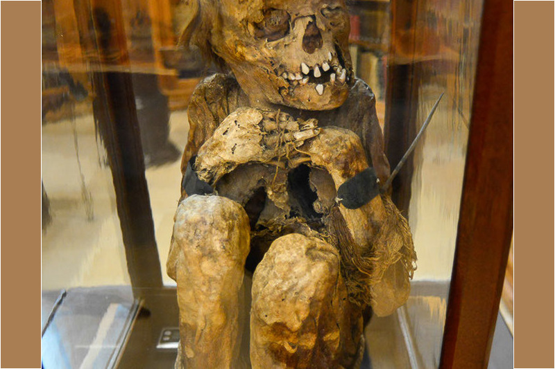 Mumie in einer Vitrine
