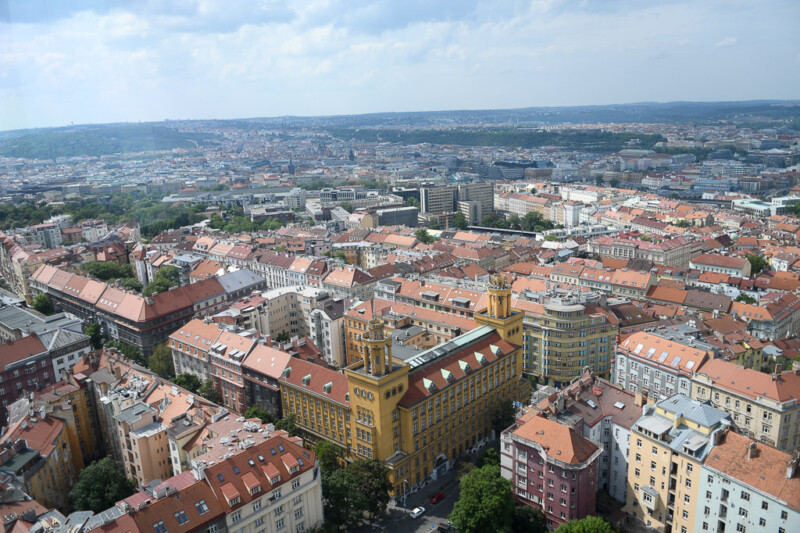 Blick auf Häuserdächer