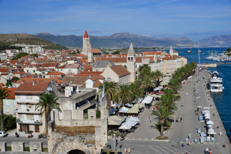 Blick von der Festung auf die Altstadt von Trogir