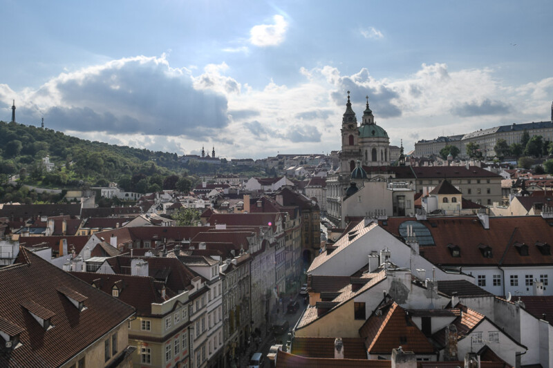 Blick auf die Dächer und Kirchen