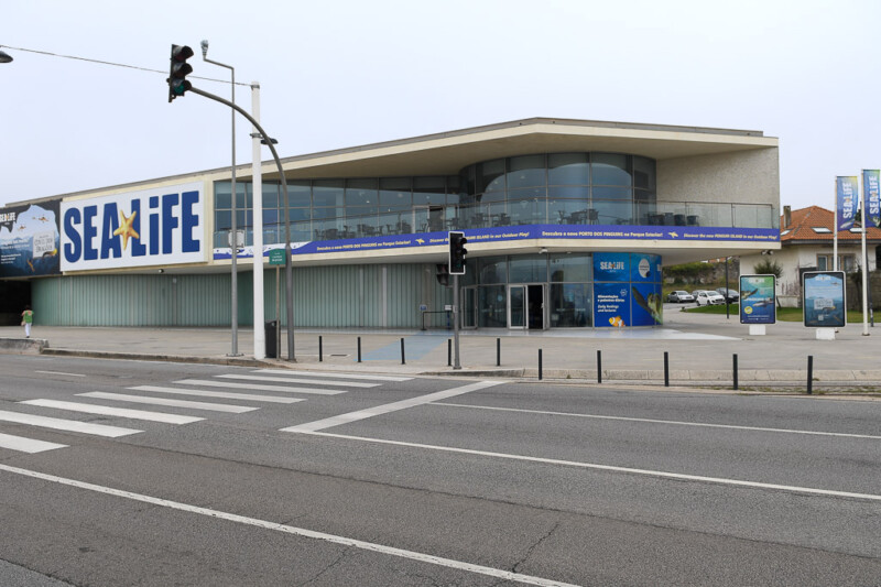 Gebäude des Sea Life Porto