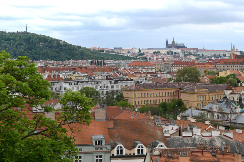Blick auf Prag mit Burg